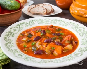 Овощной суп с красной фасолью - фото шаг 5