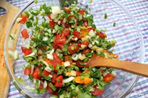 Салат с запеченными овощами - фото шаг 9