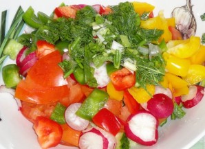 Овощной салат на скорую руку - фото шаг 6