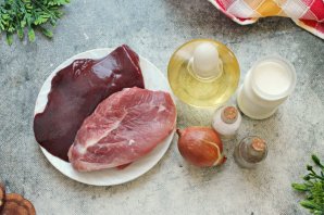 Печень со свининой - фото шаг 1