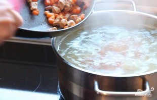 Сливочный суп со свининой - фото шаг 4