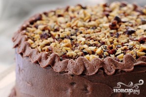Шоколадный пирог с орехами - фото шаг 9