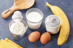 Блинчики с бананом - фото шаг 1