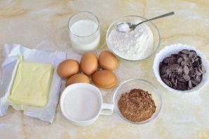 Шоколадный слоеный торт - фото шаг 1