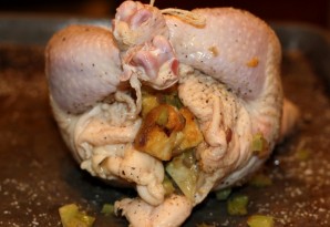 Фаршированная курица в духовке целиком - фото шаг 5