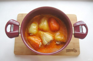 Фаршированные перцы в томатно-сметанном соусе - фото шаг 9