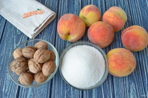 Варенье из персиков с грецкими орехами - фото шаг 1