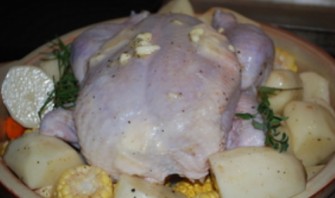 Курица, запеченная целиком с овощами - фото шаг 3