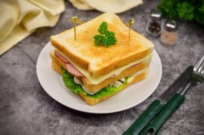 Клубный сэндвич с курицей - фото шаг 10