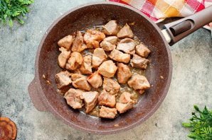 Печень со свининой - фото шаг 7