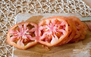 Жареные помидоры с сыром и ветчиной - фото шаг 1