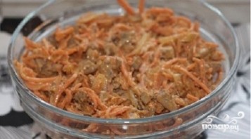 Салат с печенью и морковью - фото шаг 4