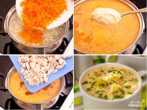 Сырный суп с рисом - фото шаг 3