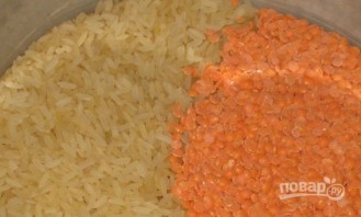 Чечевица с рисом, грибами и морковью - фото шаг 5
