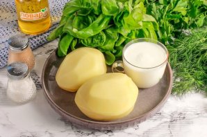 Картофельное пюре с йогуртом и базиликом - фото шаг 1