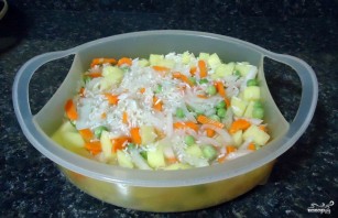 Рис с овощами в пароварке - фото шаг 4