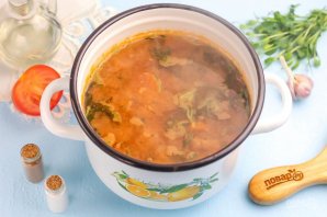 Суп из консервированной фасоли с мясом - фото шаг 6