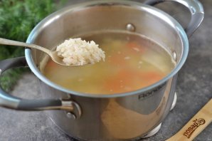 Суп из горбуши с рисом - фото шаг 4