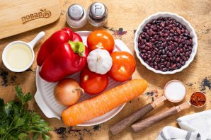 Салат с фасолью на зиму - фото шаг 1