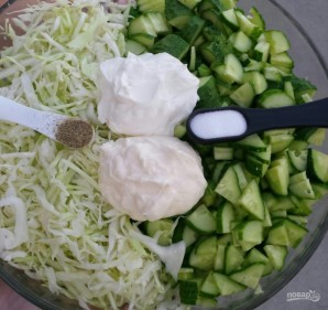 Салат из свежей белокочанной капусты - фото шаг 4