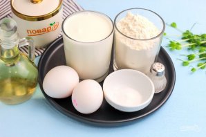 Блины на кефире заварные - фото шаг 1