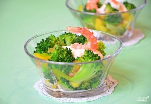 Салат с креветками и брокколи - фото шаг 4