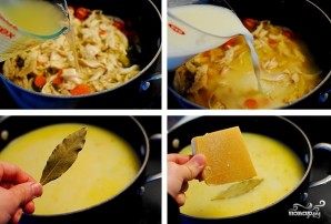 Сырный суп с курицей и рисом - фото шаг 4