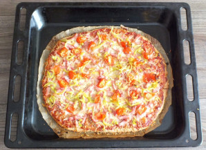 Пицца из цельнозерновой муки без дрожжей - фото шаг 11