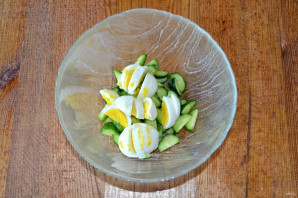 Салат со шпинатом и огурцом - фото шаг 3