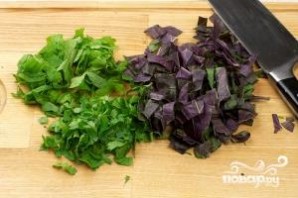 Салат с оливками - фото шаг 5