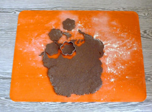 Шоколадный песочный пирог с творогом - фото шаг 10