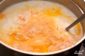Сырный суп с креветками - фото шаг 6
