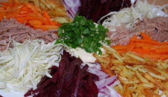 Татарский салат с говядиной - фото шаг 8