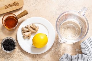 Имбирный чай с медом и лимоном - фото шаг 1