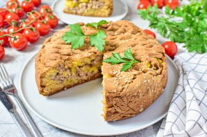 Пирог с мясом на кефире - фото шаг 14