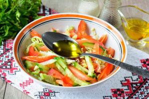 Овощной салат с пекинской капустой - фото шаг 6