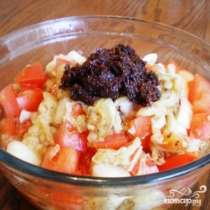 Салат с баклажанами, помидорами и луком - фото шаг 5