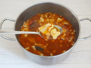 Узбекский суп с клёцками - фото шаг 14