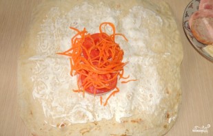 Лаваш с морковью и сыром - фото шаг 3