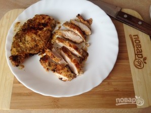 Салат с курицей, брокколи и моцареллой - фото шаг 5