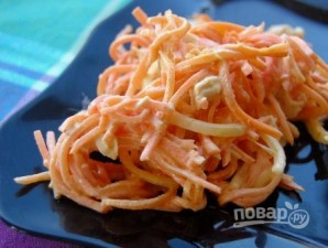 Салат с корейской морковью и грибами - фото шаг 4