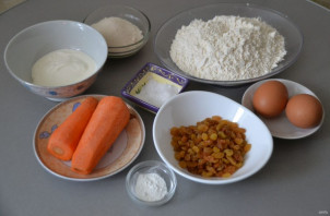 Морковное печенье с изюмом - фото шаг 1