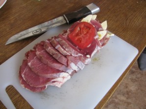 Мясо-гармошка в духовке - фото шаг 4
