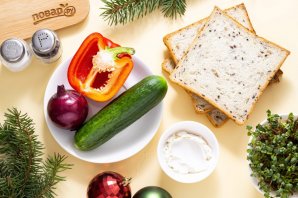 Тосты "Елочки" - фото шаг 1