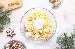 Фруктовый салат на Новый год Лошади - фото шаг 6