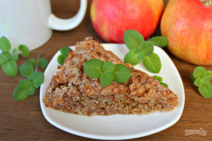 Постный насыпной пирог с яблоками - фото шаг 10