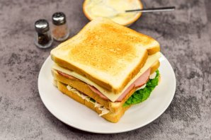 Клубный сэндвич с курицей - фото шаг 9