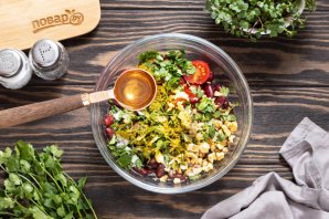 Постный салат с красной фасолью - фото шаг 8