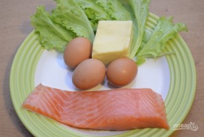 Салат с лососем и сыром - фото шаг 1