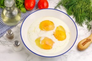 Омлет с лисичками - фото шаг 3